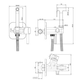 Гигиенический душ со смесителем Lemark Solo LM7173C хром